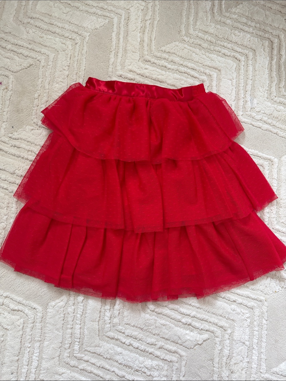 Janie and Jack Red Tiered Tulle Skirt